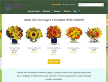 Tablet Screenshot of montesflowerandgiftshop.com